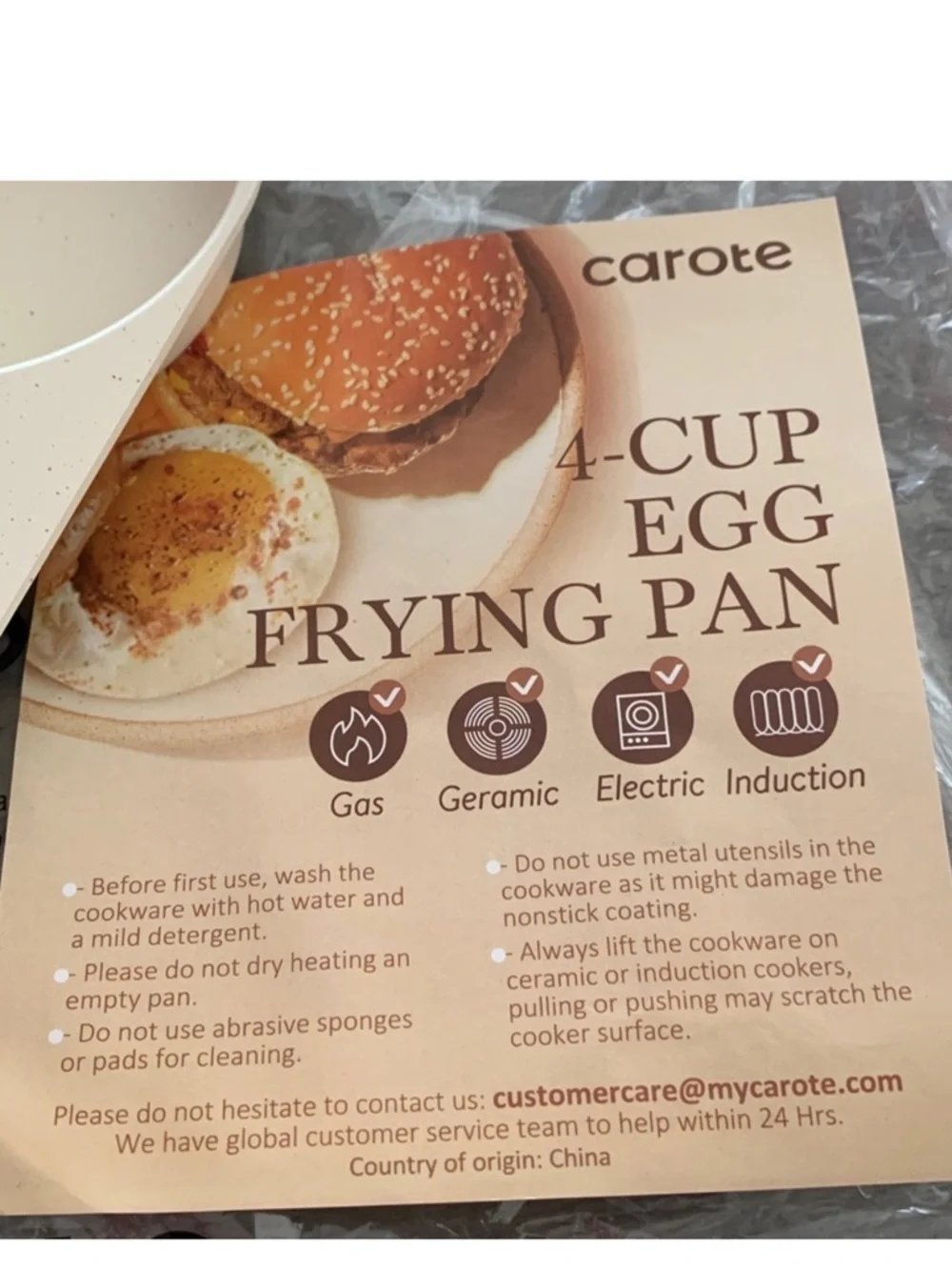 🕊️Carote 4-Cup Egg Frying Pan